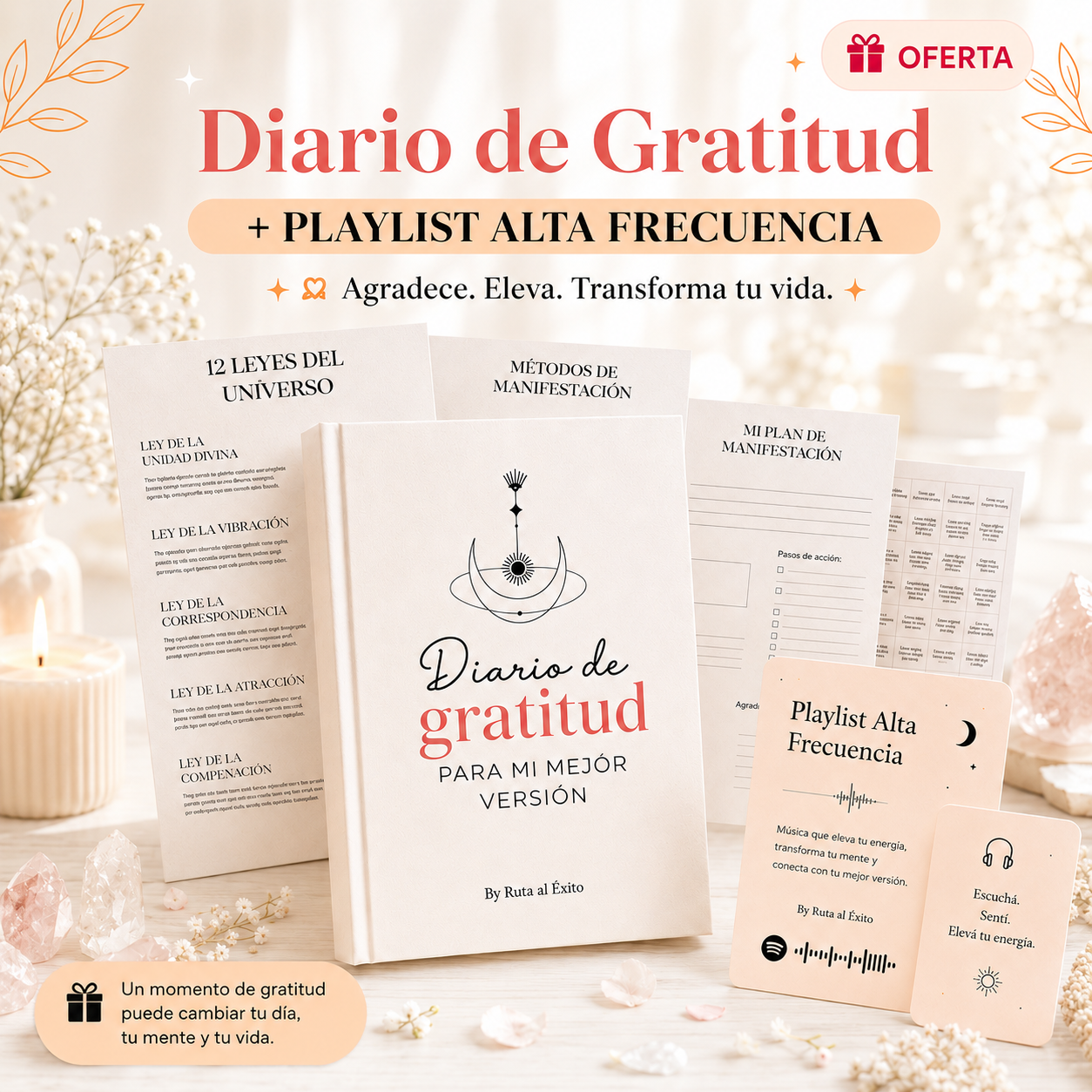 ✍🏼✨Diario de Gratitud + Playlist Alta Frecuencia