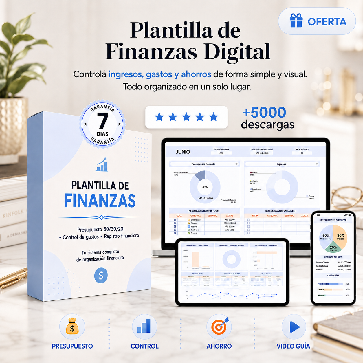 💰Ordená tus Finanzas y Creá Abundancia: Plantilla + Guía