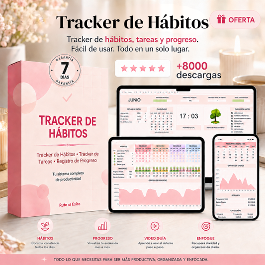 👑 Tracker de Hábitos Digital: Video Guía + Plantilla
